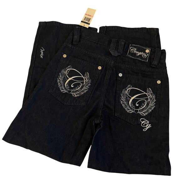 Y2K Coogi Dark Blue, Baggy, Boot Cut Jeans NWT- 10 - Picture 2 of 9